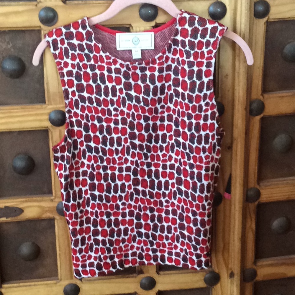 St. John Sport  - Red, Black, and white top